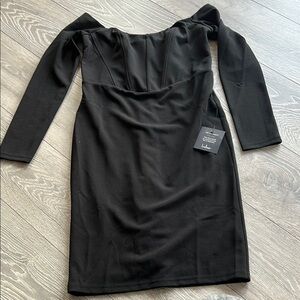 Lulu's Black Long Sleeve Dress